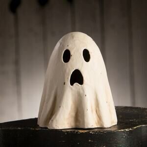 Bethany Lowe Scared Ghost Luminary Medium Paper Mache Halloween NEW